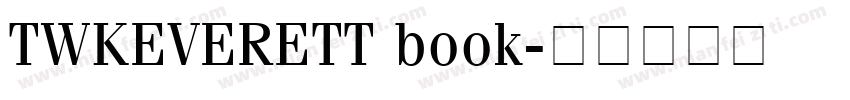 TWKEVERETT book字体转换